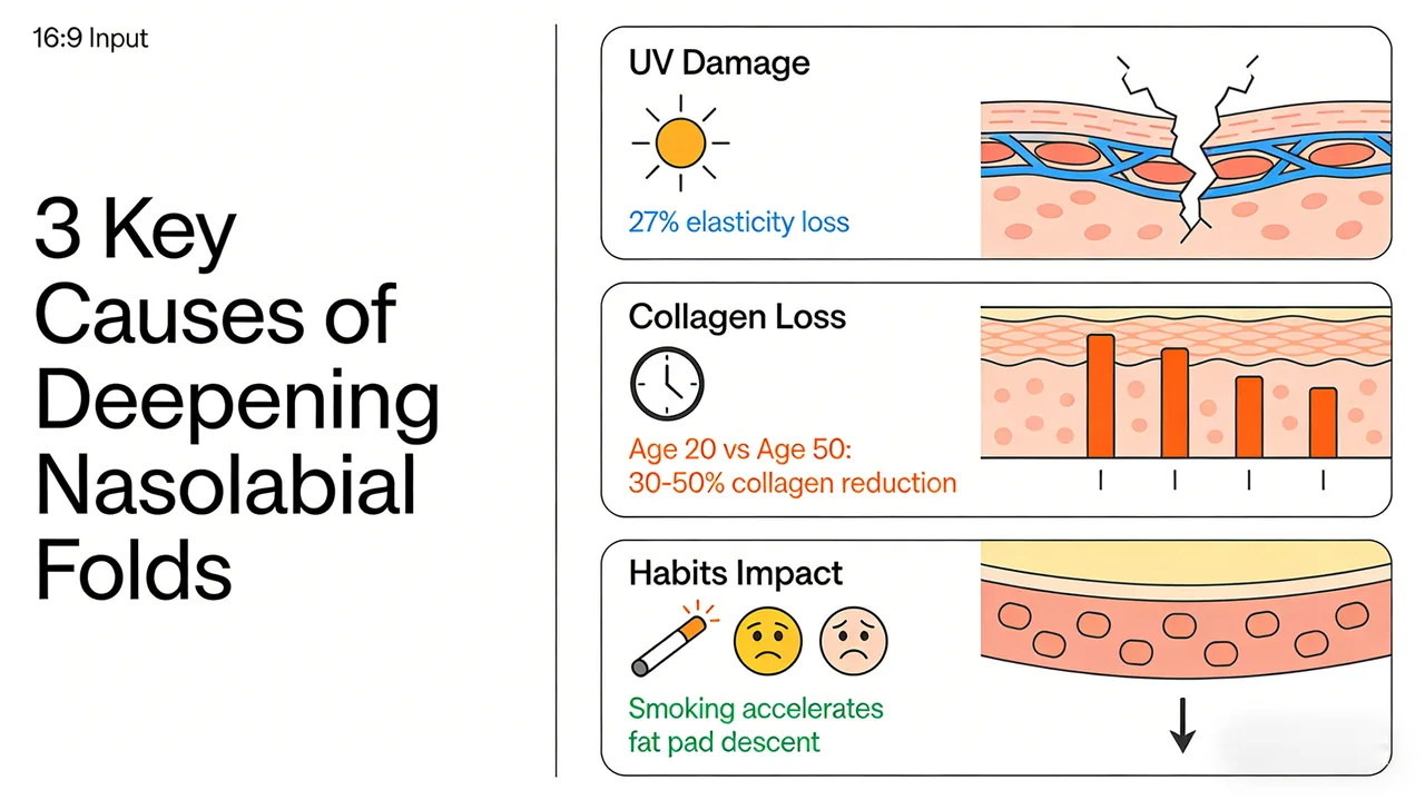 1. 3 Key Causes of Deepening Nasolabial Folds
